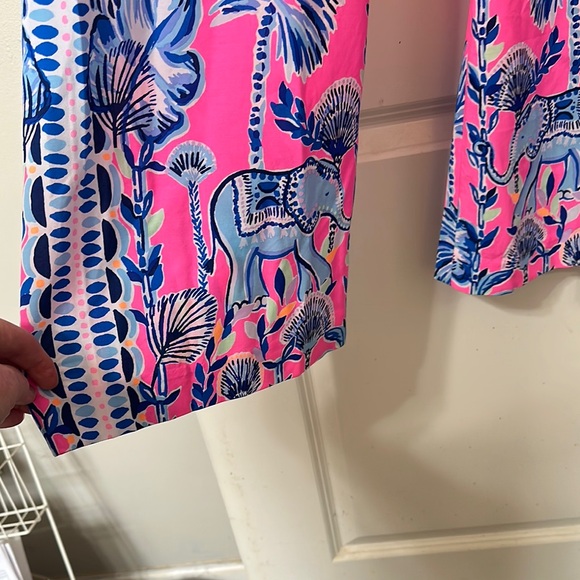 Lily Pulitzer Pink Isle Slathouse Jungle Bal Harbour Pants Wide Leg Palazzo - Picture 5 of 11
